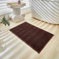 Tapete Pipoca 38cm x 58cm Macio e Antiderrapante Marrom - Bene Casa